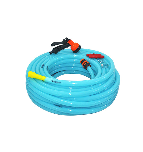 Combo - 8 Pattern Sprinkler & Garud™ PREMIUM Heavy Duty Garden Hose Water Pipe (0.75", 15M, 50ft)