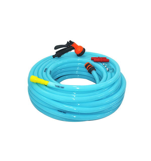 Combo - 8 Pattern Sprinkler & Garud™ PREMIUM Heavy Duty Garden Hose Water Pipe (0.75", 30M, 100ft)