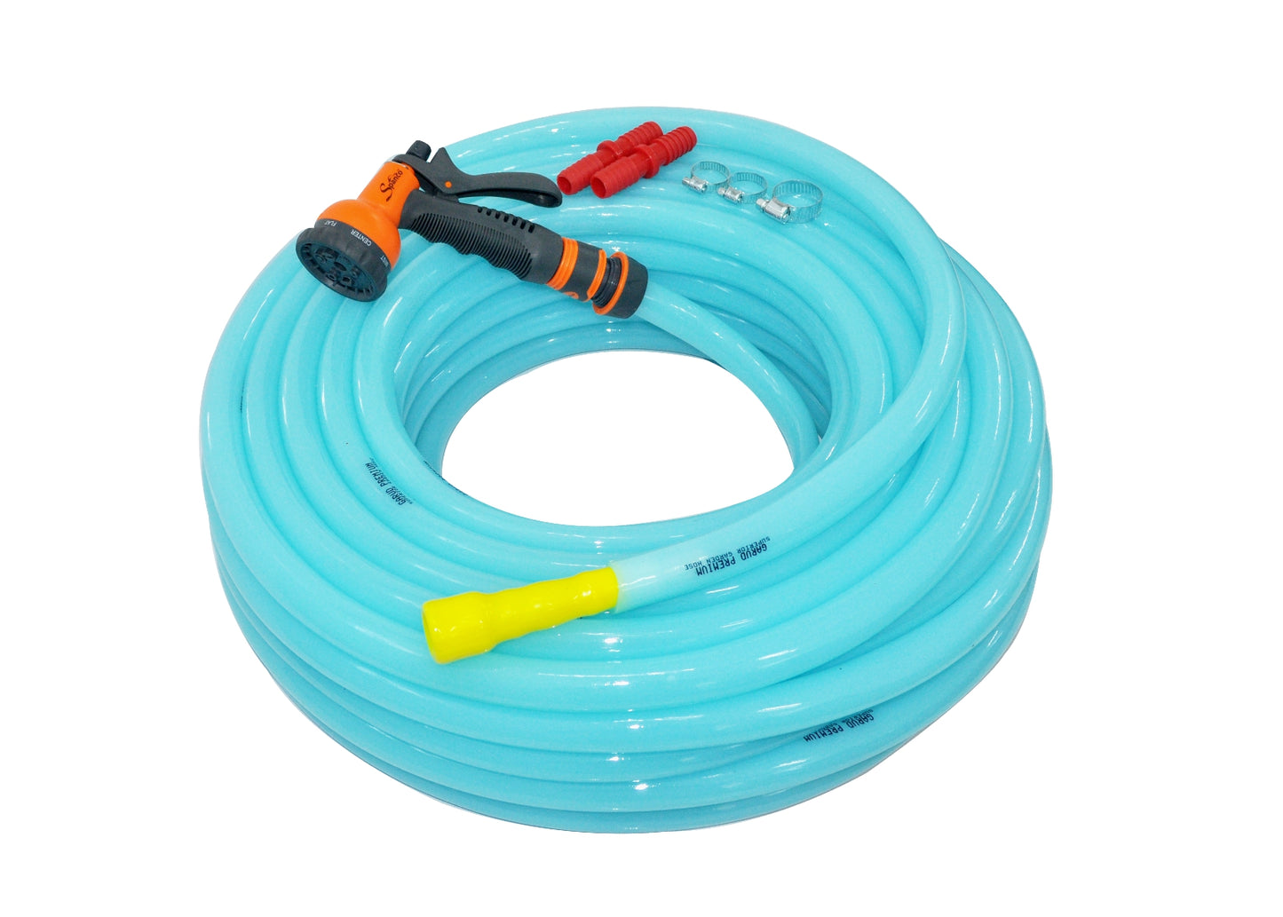 Combo - 8 Pattern Sprinkler & Garud™ PREMIUM Heavy Duty Garden Hose Water Pipe (0.75", 15M, 50ft)
