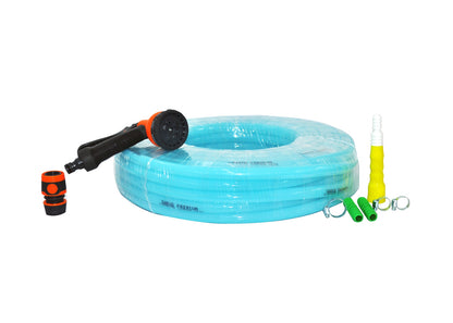 Combo - 8 Pattern Sprinkler & Garud™ PREMIUM Heavy Duty Garden Hose Water Pipe (0.5", 30M, 100 ft)