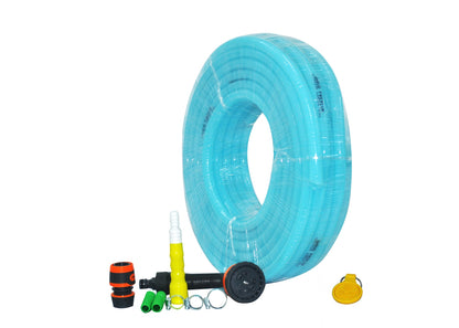 Combo - 8 Pattern Sprinkler & Garud™ PREMIUM Heavy Duty Garden Hose Water Pipe (0.5", 30M, 100 ft)
