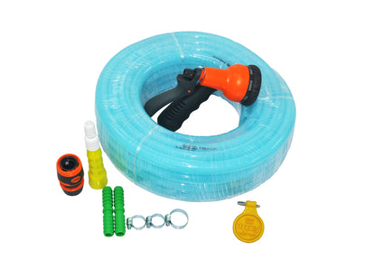 Combo - 8 Pattern Sprinkler & Garud™ PREMIUM Heavy Duty Garden Hose Water Pipe (0.5", 15M, 50 ft)